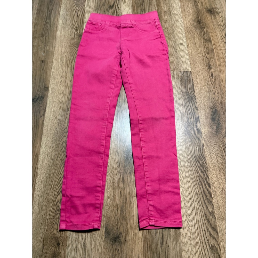 Jumping Beans Pants Girls Size 8 Pink Jeggings Pull On Stretch Skinny